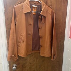 Tory Burch Brown Leather Jacket